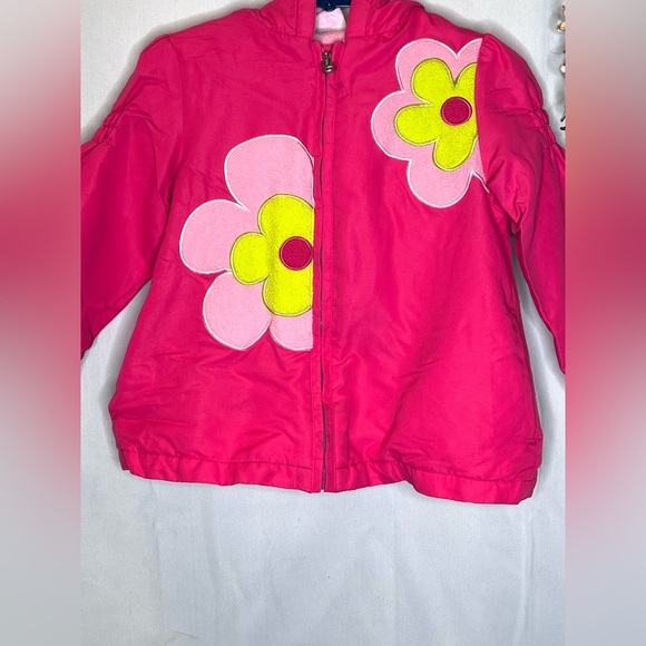 Pistachio Sweet Bright Pink With Flowers Jacket Size 2T - Picture 4 of 10